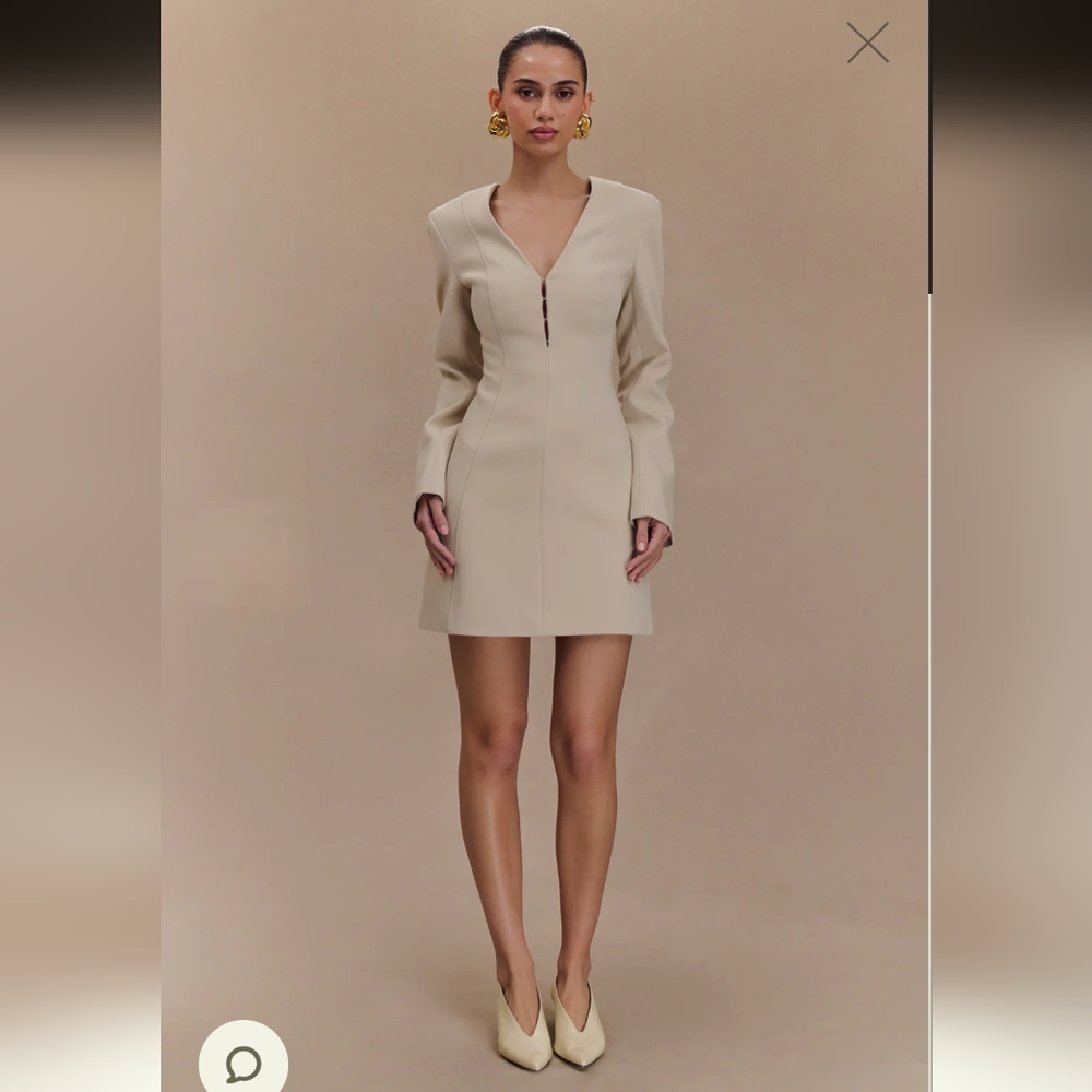 Meshki Arora Suiting Blazer Dress w/ Pleating- M